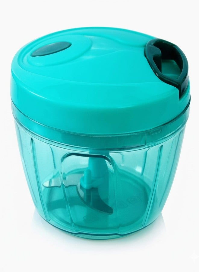 KBS Chopper Mini Handy and Compact for Effortlessly Chopping Vegetables and Fruits for Your Kitchen Accessories with 3 Blades Green, Polypropylene 400 ml - Image 1
